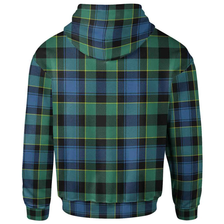 Scottish Mouat Clan Tartan Hoodie Back Side Tartan Plaid