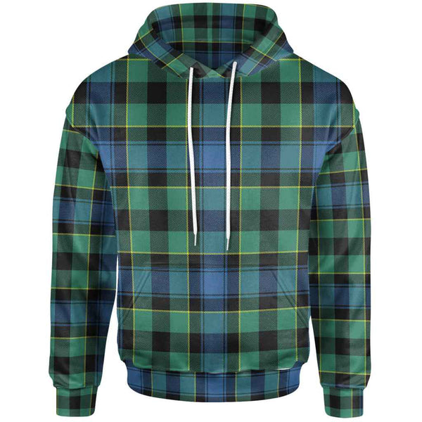 Scottish Mouat Clan Tartan Hoodie Front Side Tartan Plaid