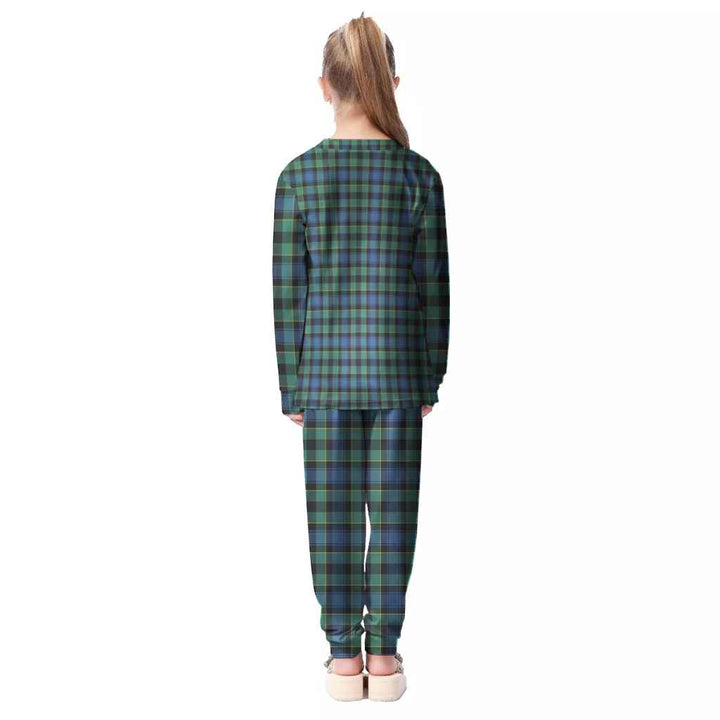 Scottish Mouat Clan Tartan Pajama Set Kid Back Side Tartan Plaid