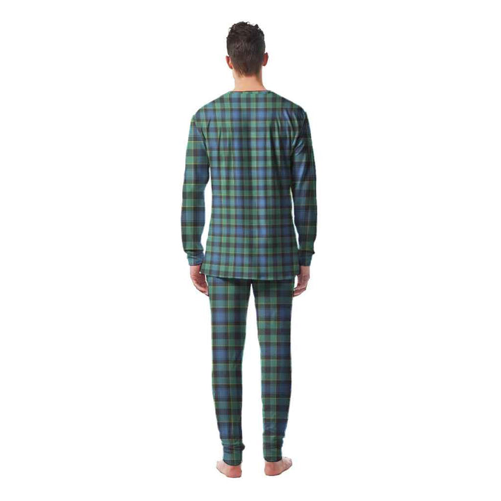 Scottish Mouat Clan Tartan Pajama Set Men Back Side Tartan Plaid
