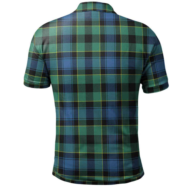 Scottish Mouat Clan Tartan Polo Shirt Back Side Tartan Plaid