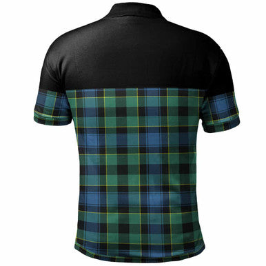 Scottish Mouat Clan Tartan Polo Shirt - Horizontal Style Back Side Tartan Plaid