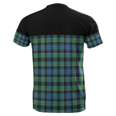 Scottish Mouat Clan Tartan T-Shirt Horizontal Style Back Side Tartan Plaid