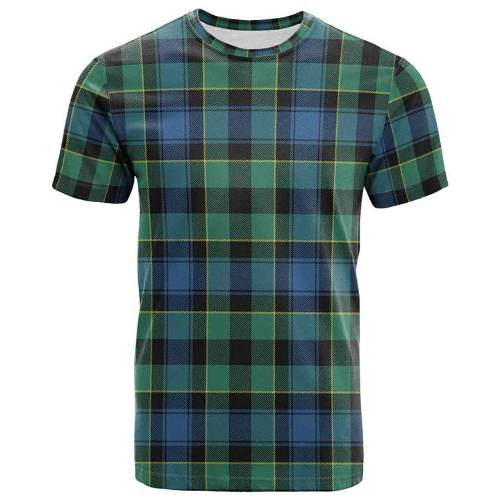 Scottish Mouat Clan Tartan T-Shirt Front Side Tartan Plaid