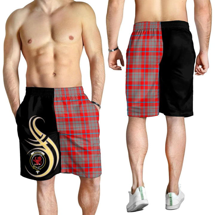 Scottish Moubray Clan Crest Tartan Believe in Me Men's Shorts
