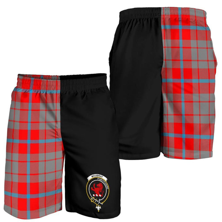 Scottish Moubray Clan Crest Tartan Half of Me Men's Shorts