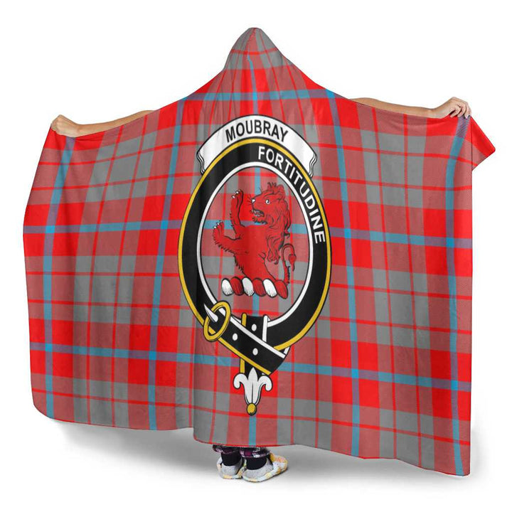 Scottish Moubray Clan Crest Tartan Hooded Blanket Tartan Plaid 3