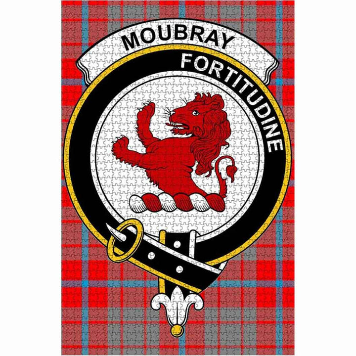 Scottish Moubray Clan Crest Tartan Jigsaw Puzzle 1