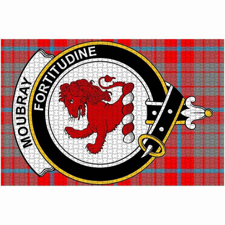 Scottish Moubray Clan Crest Tartan Jigsaw Puzzle 2