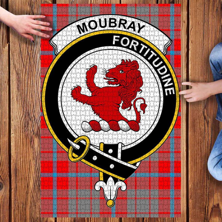 Scottish Moubray Clan Crest Tartan Jigsaw Puzzle 3