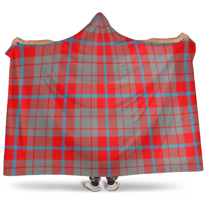 Scottish Moubray Clan Tartan Hooded Blanket Tartan Plaid 1