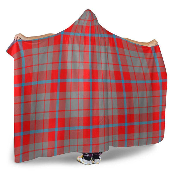 Scottish Moubray Clan Tartan Hooded Blanket Tartan Plaid 2
