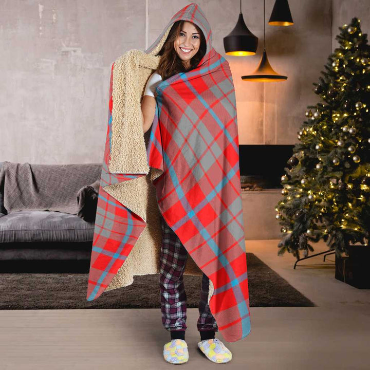 Scottish Moubray Clan Tartan Hooded Blanket Tartan Plaid 6