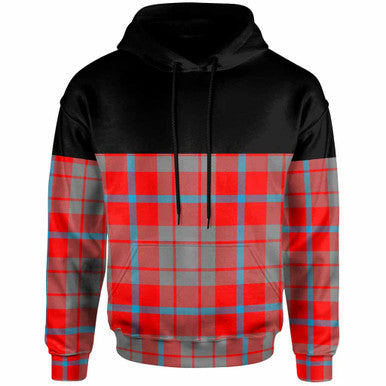 Scottish Moubray Clan Tartan Hoodie - Horizontal Style Front Side Tartan Plaid