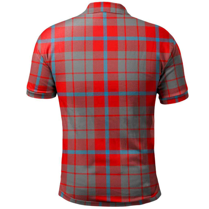 Scottish Moubray Clan Tartan Polo Shirt Back Side Tartan Plaid