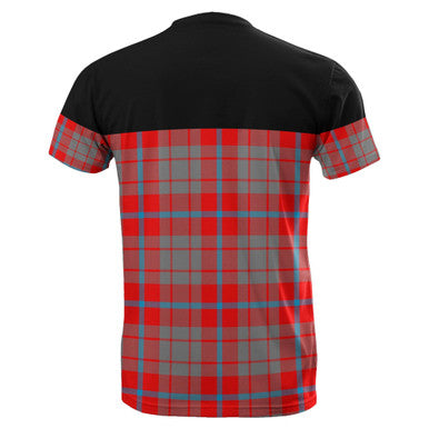 Scottish Moubray Clan Tartan T-Shirt Horizontal Style Back Side Tartan Plaid