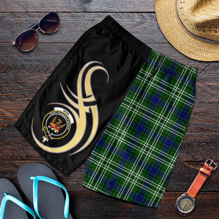 Scottish Mow Clan Crest Tartan Believe in Me Men's Shorts