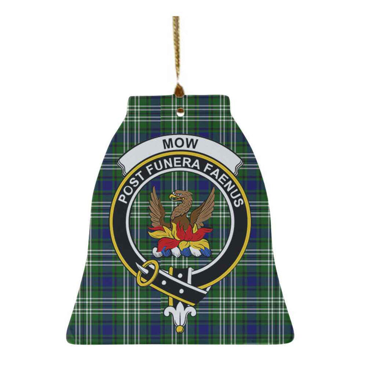 Scottish Mow Clan Crest Tartan Ceramic Ornament Bell Shape Tartan Plaid