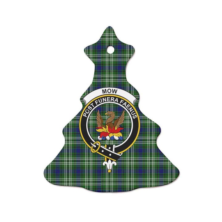 Scottish Mow Clan Crest Tartan Ceramic Ornament Tree Shape Tartan Plaid