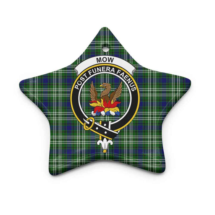 Scottish Mow Clan Crest Tartan Ceramic Ornament Star Shape Tartan Plaid
