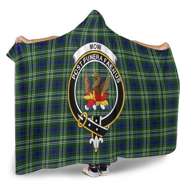 Scottish Mow Clan Crest Tartan Hooded Blanket Tartan Plaid 2