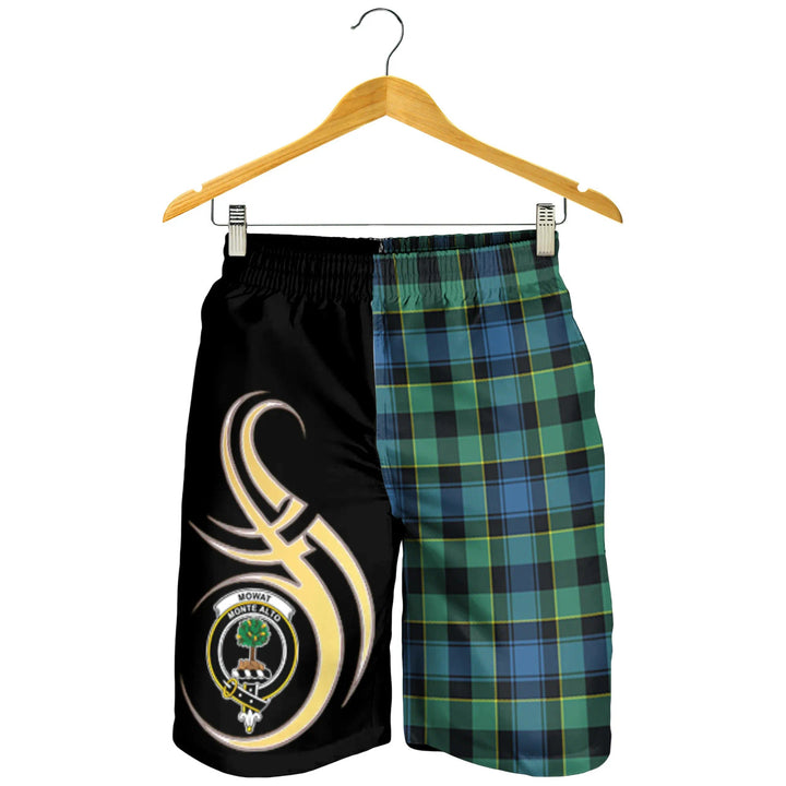 Scottish Mowat Clan Crest Tartan Believe in Me Men's Shorts