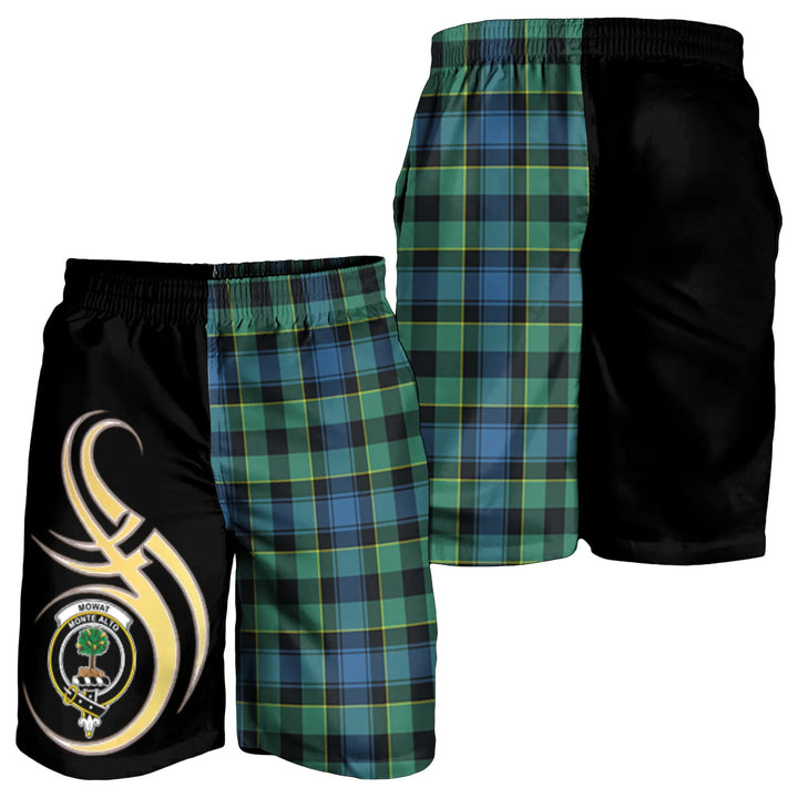Scottish Mowat Clan Crest Tartan Believe in Me Men's Shorts