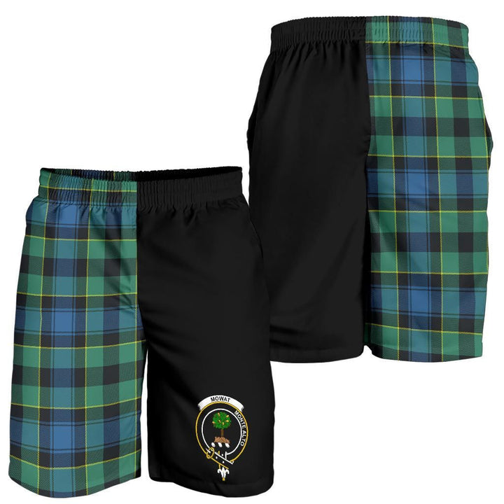 Scottish Mowat Clan Crest Tartan Half of Me Men's Shorts