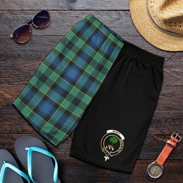 Scottish Mowat Clan Crest Tartan Half of Me Men's Shorts