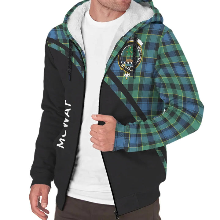 Scottish Mowat (of Inglistoun) Clan Crest Tartan Curve Sherpa Hoodie