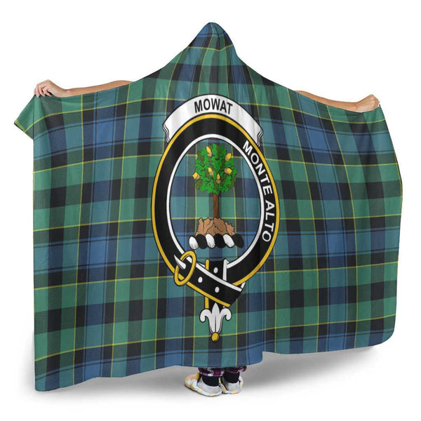 Scottish Mowat (of Inglistoun) Clan Crest Tartan Hooded Blanket Tartan Plaid 2