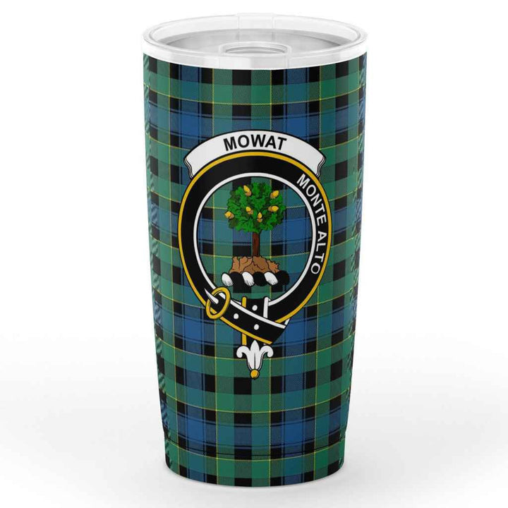 Scottish Mowat (of Inglistoun) Clan Crest Tartan Insulated Tumbler Tartan Plaid 1