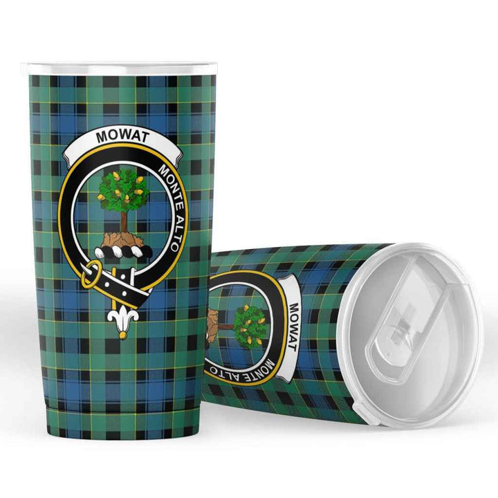 Scottish Mowat (of Inglistoun) Clan Crest Tartan Insulated Tumbler Tartan Plaid 4