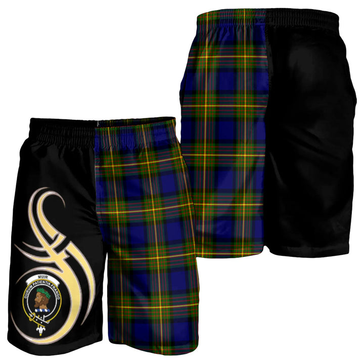 Scottish Muir Clan Crest Tartan Believe in Me Men's Shorts