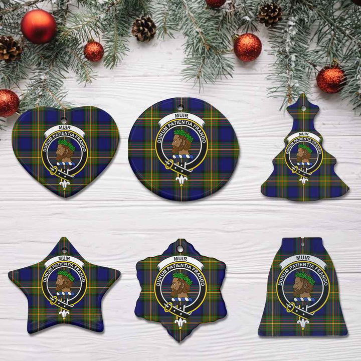 Scottish Muir Clan Crest Tartan Ceramic Ornament All Tartan Plaid