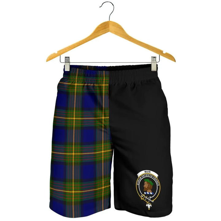 Scottish Muir Clan Crest Tartan Half of Me Men's Shorts