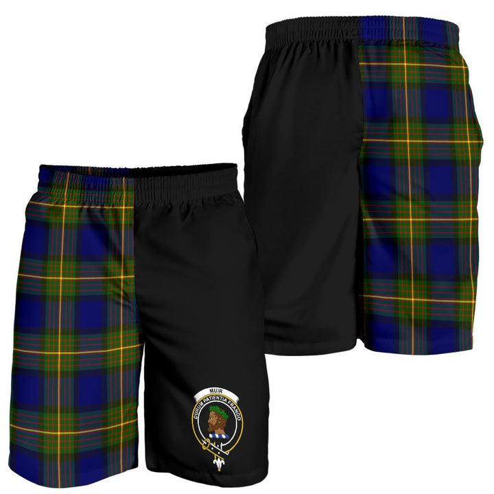 Scottish Muir Clan Crest Tartan Half of Me Men's Shorts