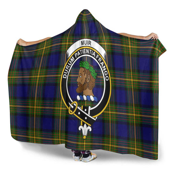 Scottish Muir Clan Crest Tartan Hooded Blanket Tartan Plaid 3