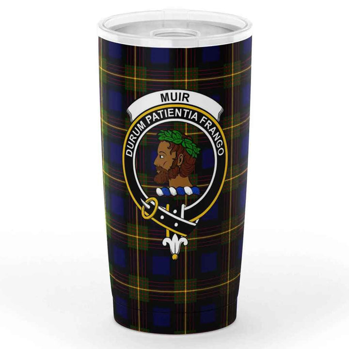 Scottish Muir Clan Crest Tartan Insulated Tumbler Tartan Plaid 1