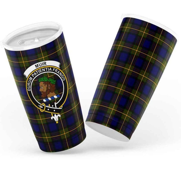 Scottish Muir Clan Crest Tartan Insulated Tumbler Tartan Plaid 3