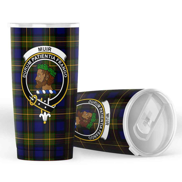 Scottish Muir Clan Crest Tartan Insulated Tumbler Tartan Plaid 4