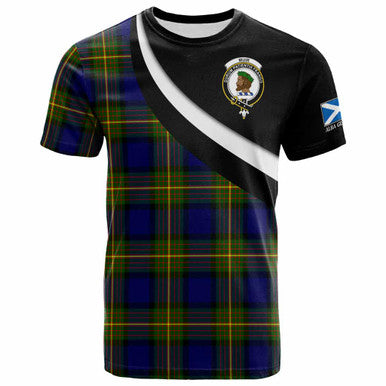 Scottish Muir Clan Crest Tartan T-Shirt - Scotland Forever Style Front Side Tartan Plaid