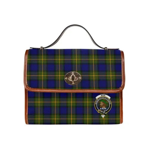 Scottish Muir Clan Crest Tartan Waterproof Canvas Bag Tartan Plaid 1
