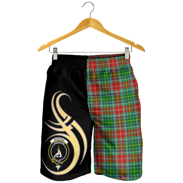 Scottish Muirhead Clan Crest Tartan Believe in Me Men's Shorts
