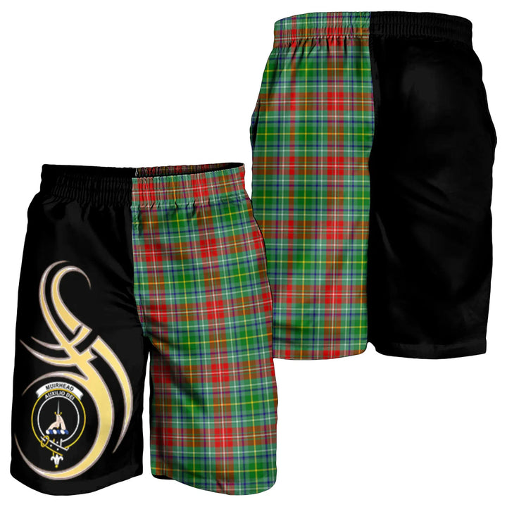 Scottish Muirhead Clan Crest Tartan Believe in Me Men's Shorts
