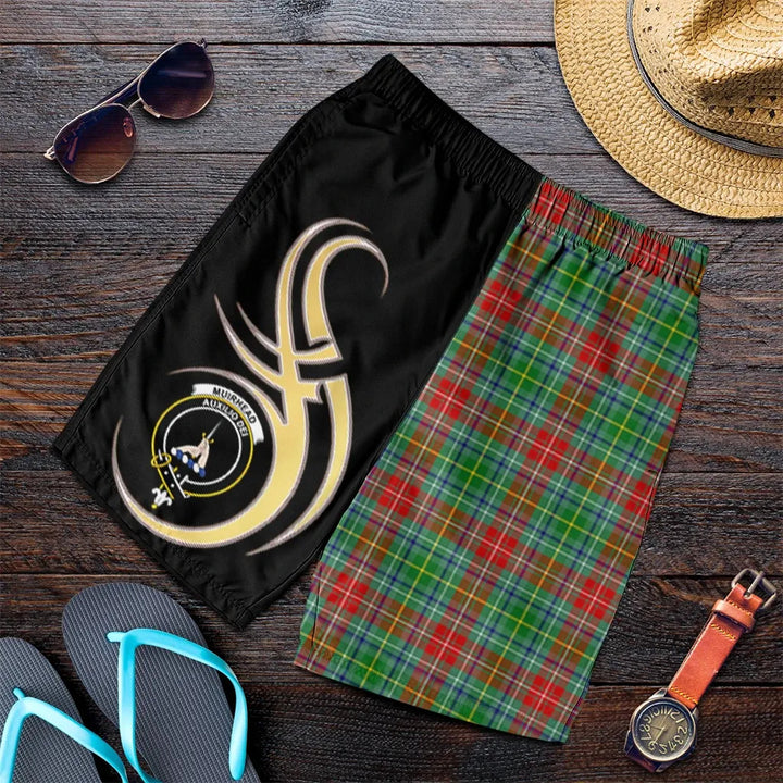 Scottish Muirhead Clan Crest Tartan Believe in Me Men's Shorts