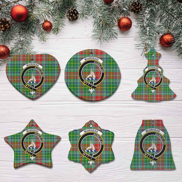 Scottish Muirhead Clan Crest Tartan Ceramic Ornament All Tartan Plaid