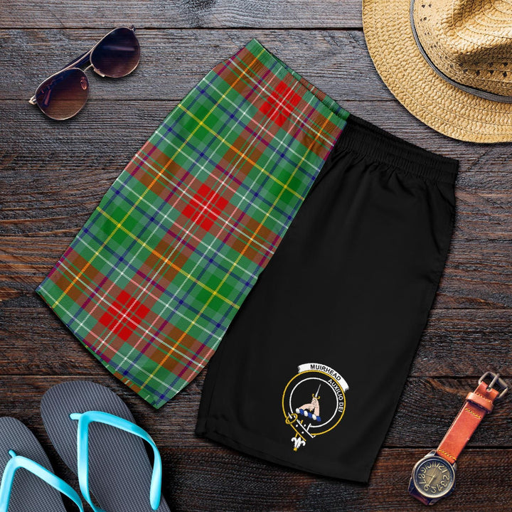 Scottish Muirhead Clan Crest Tartan Half of Me Men's Shorts