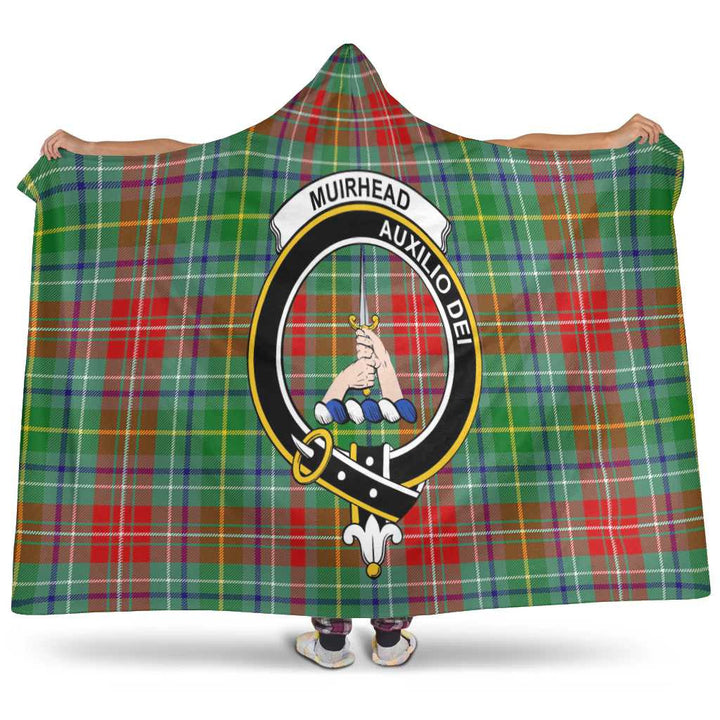 Scottish Muirhead Clan Crest Tartan Hooded Blanket Tartan Plaid 1