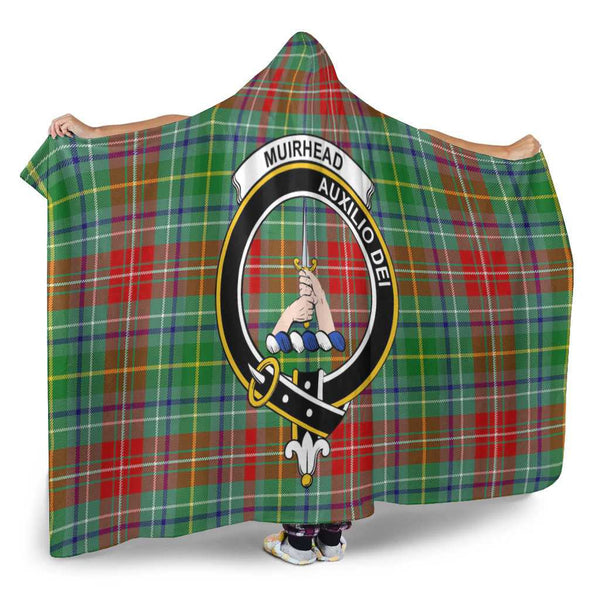 Scottish Muirhead Clan Crest Tartan Hooded Blanket Tartan Plaid 2